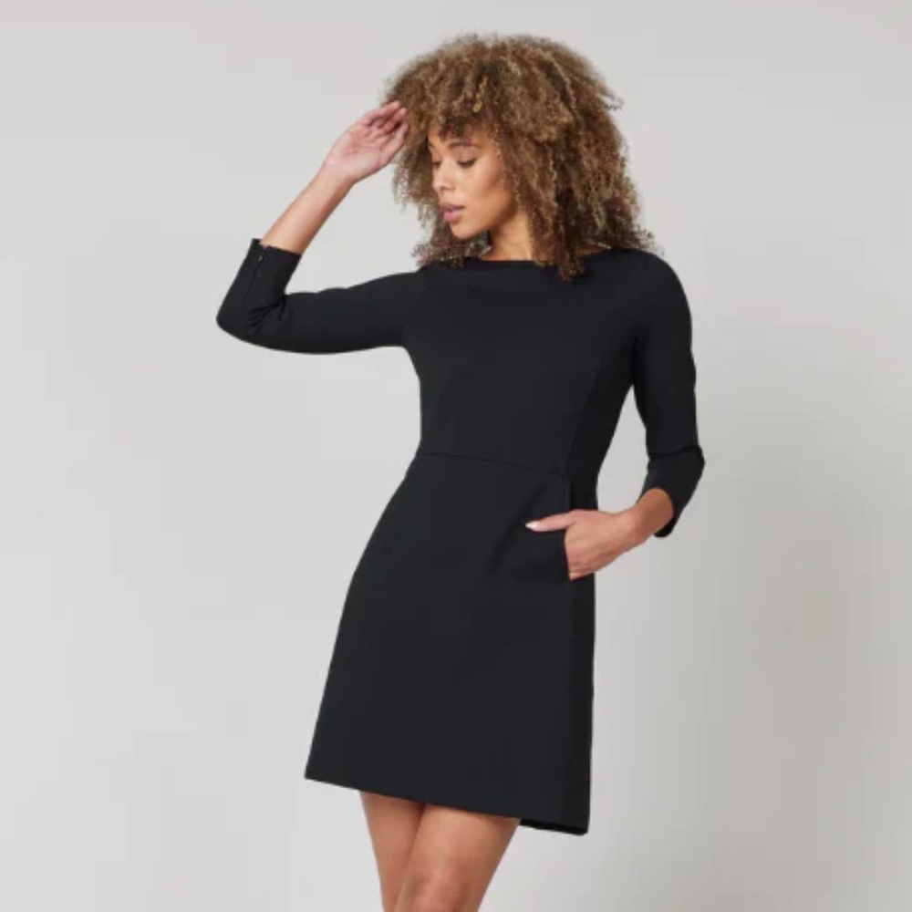 SPANX PERFECT A-LINE 3/4 SLEEVE LBD DRESS  Size 1x